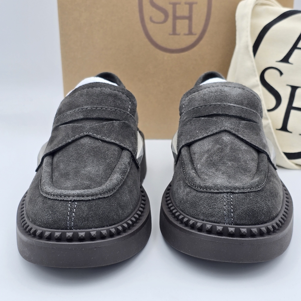 NIB Ash Medusa Suede Studded Platform Loafers, Bistro, EU 35/US 5, with dust bag - Picture 3 of 16